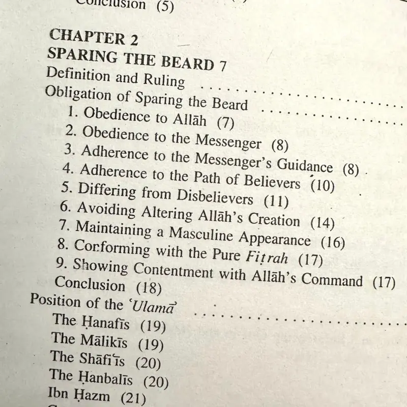 Die Bärte und andere Merkmale der Fitrah