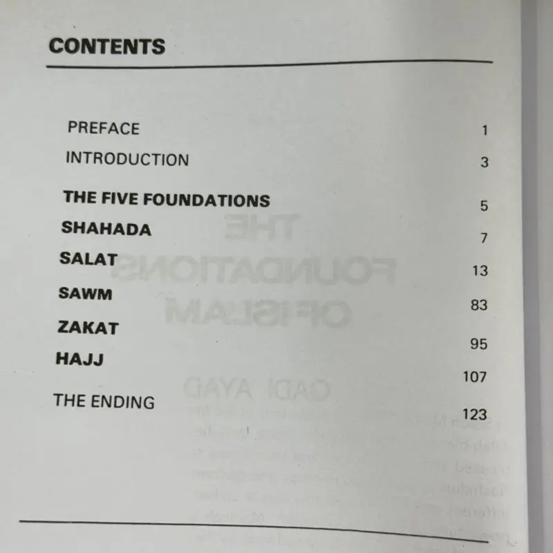 The Foundations of Islam