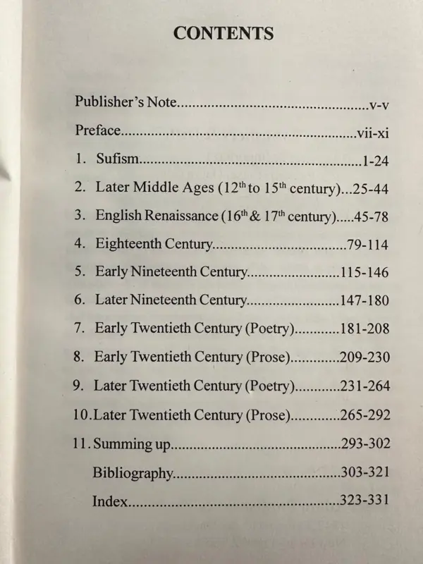 Sufism and English Literature, Chaucer to the Present Age: