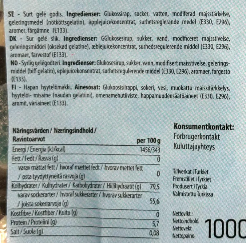 Big sour dolphin, jellioo, 1000g