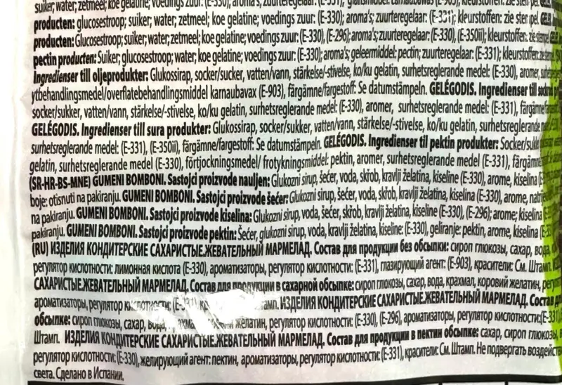 Jelly mania sockrad mix, 1000g