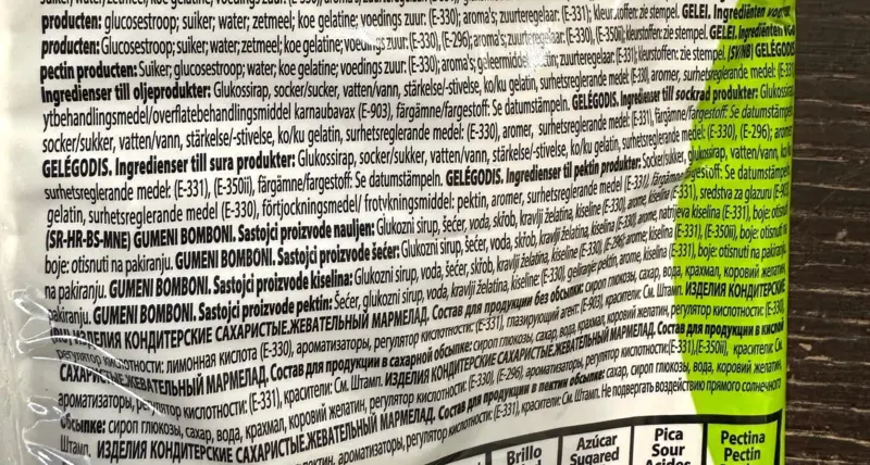 Sura colaflaskor, 1000g