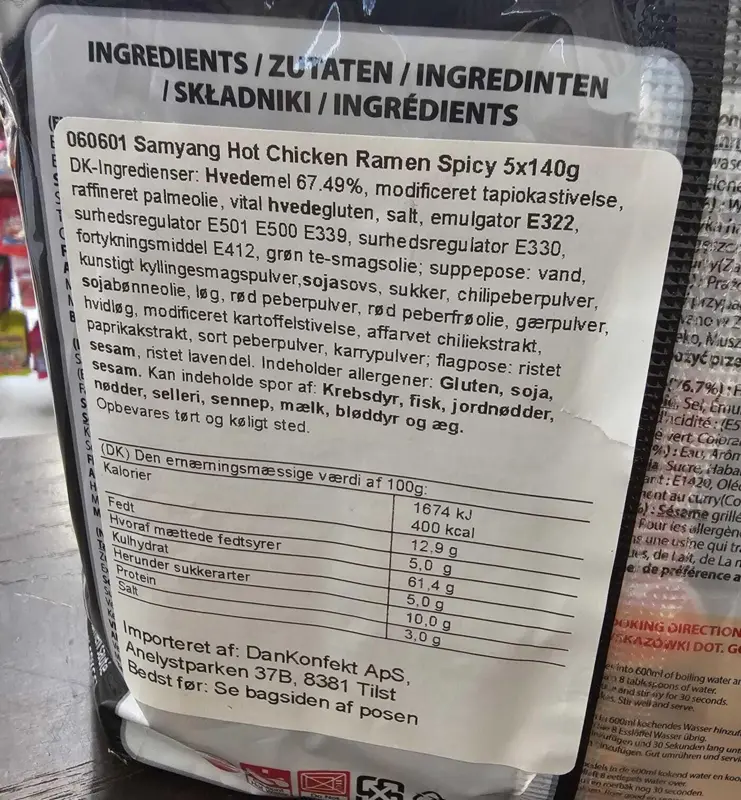 Noodles Hot Chicken Flavor Ramen, Buldak, 5 Packs