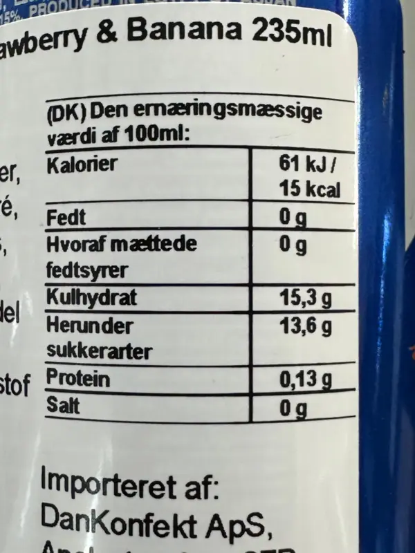 Rani Float Strawberry banana drink, 235ml