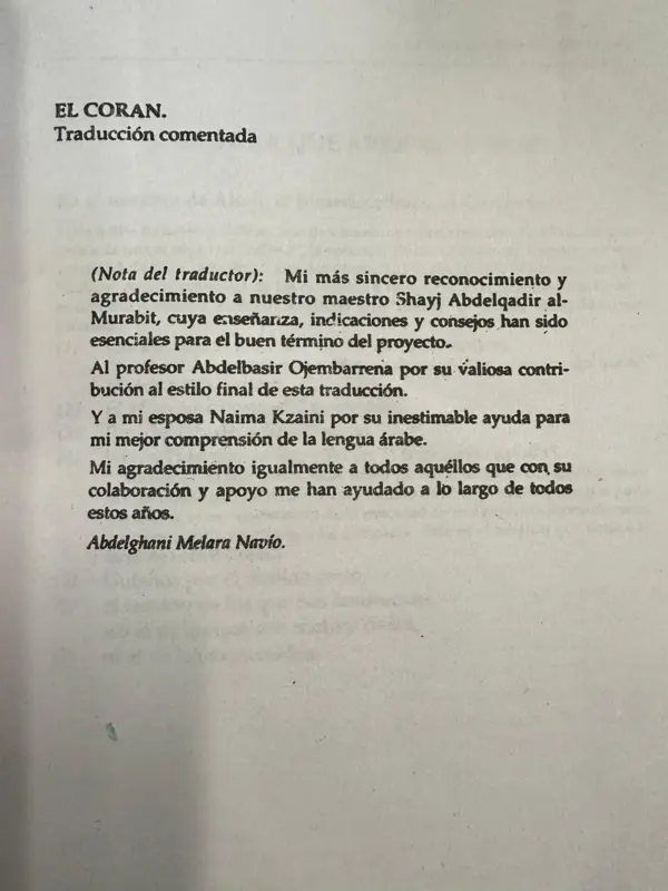 El Coran, en Spansk Koranöversättning