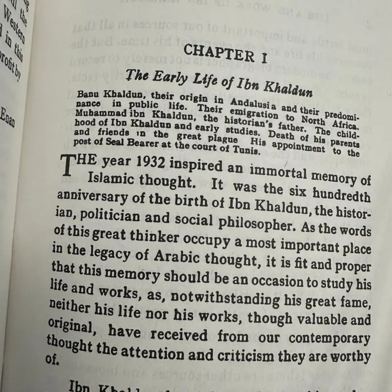 Ibn Khaldun, His Life and works