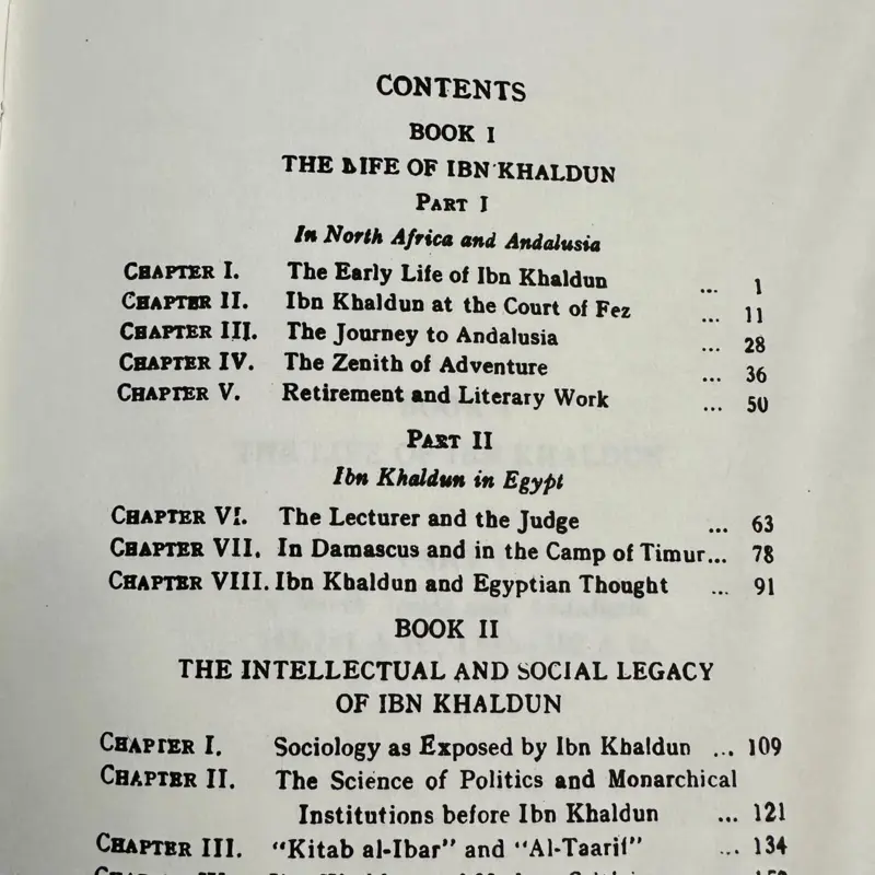 Ibn Khaldun, His Life and works