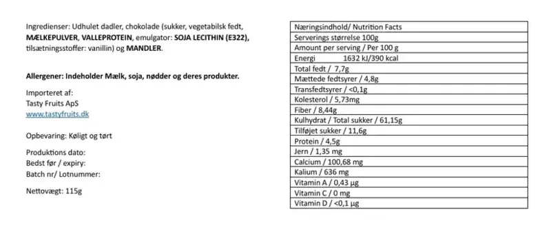 Hvid chokolade dadler