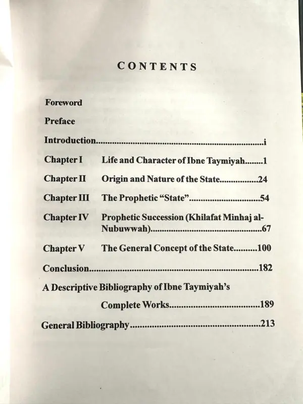 The Political Thought of IBN TAYMIYYAH