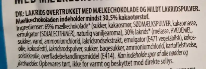 Choko Lakrids Mild Nordthy  110g