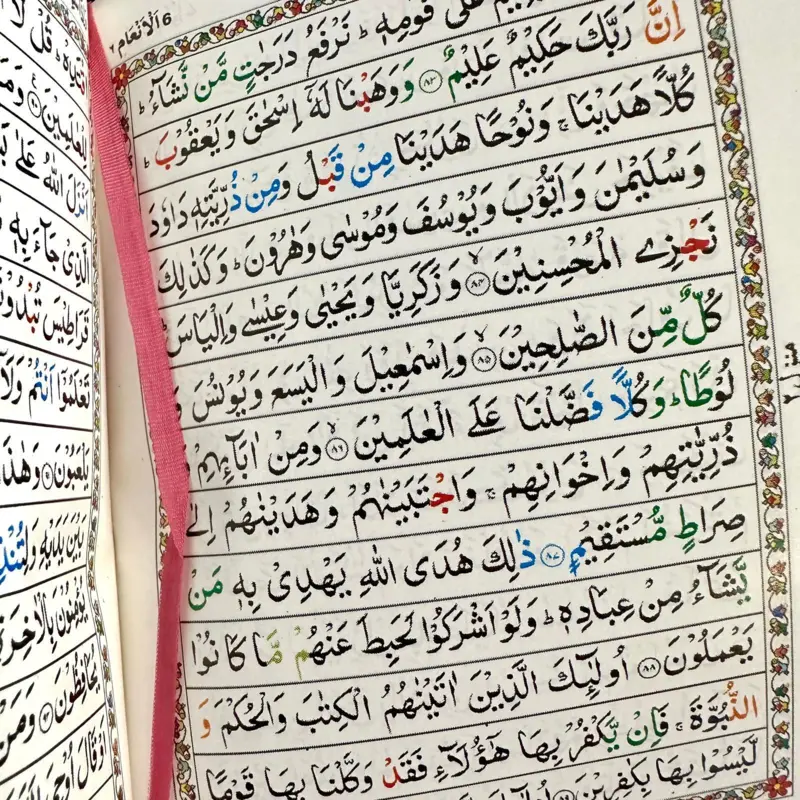 Lommekoran med tajweed farvekode