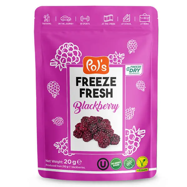 Frystørret  Brombær Pol's 20g (Vegan)