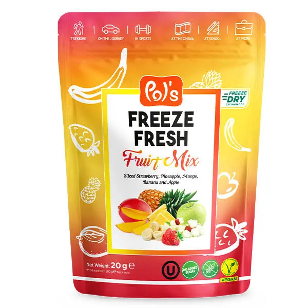 Frysetørret Frugtblanding Pol's 20g (Vegan)