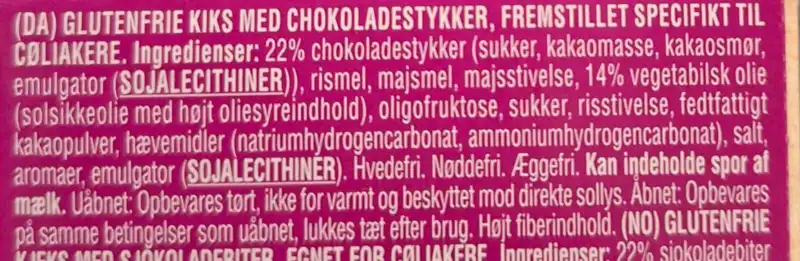 Glutenfri Småkager Med Chokoladestykker Gullon 200g