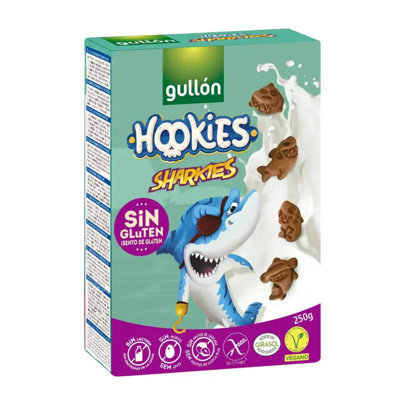Glutenfri Sharkies Gullon 250g (Vegan) (Bedst før 11-2025)