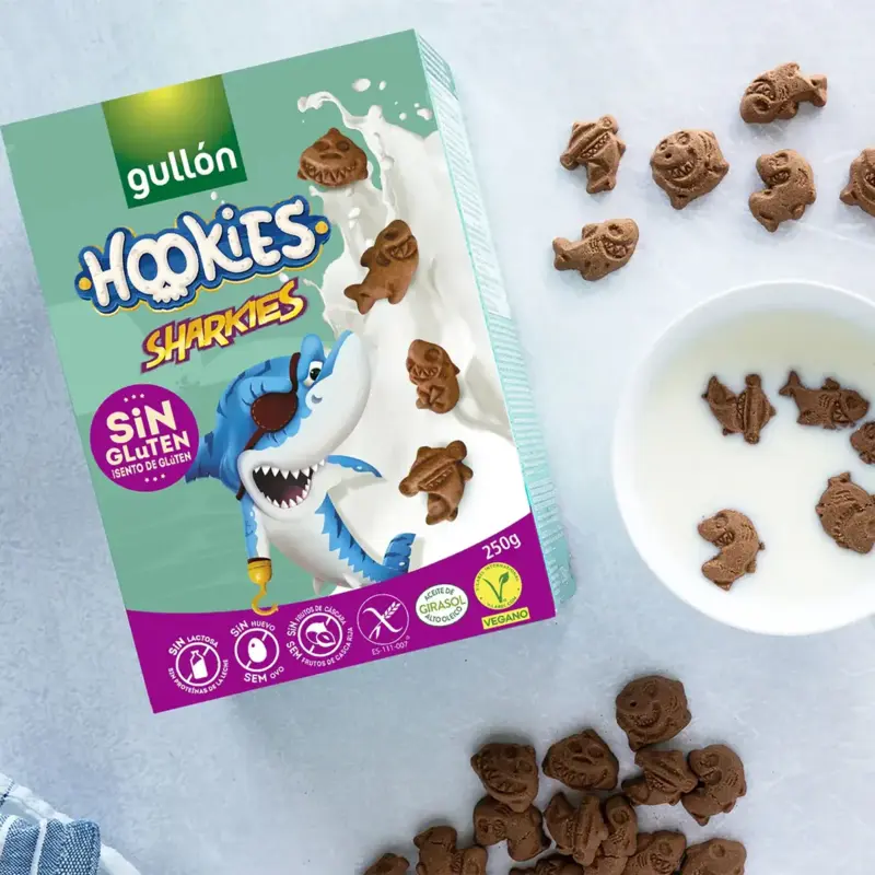 Glutenfri Sharkies Gullon 250g (Vegan) (Bedst før 11-2025)