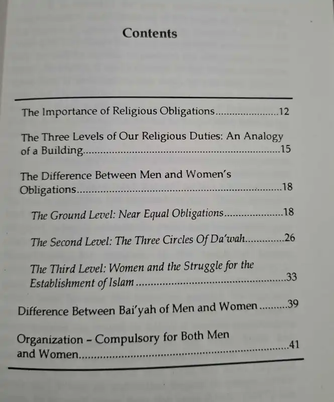 Religious Obligation Of Muslim Women