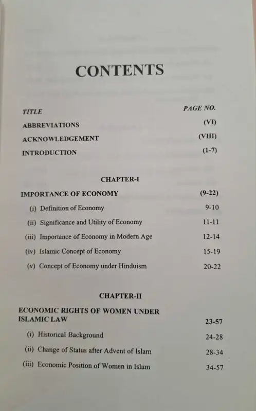 Economic Rights Of Women Under Islamic law & Hindu Law