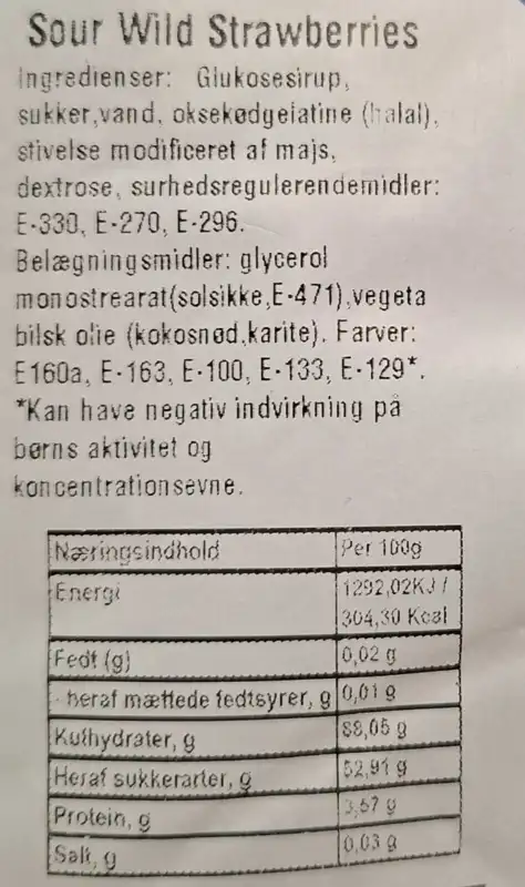 Sour Wild Strawberries Dulceplus 1kg