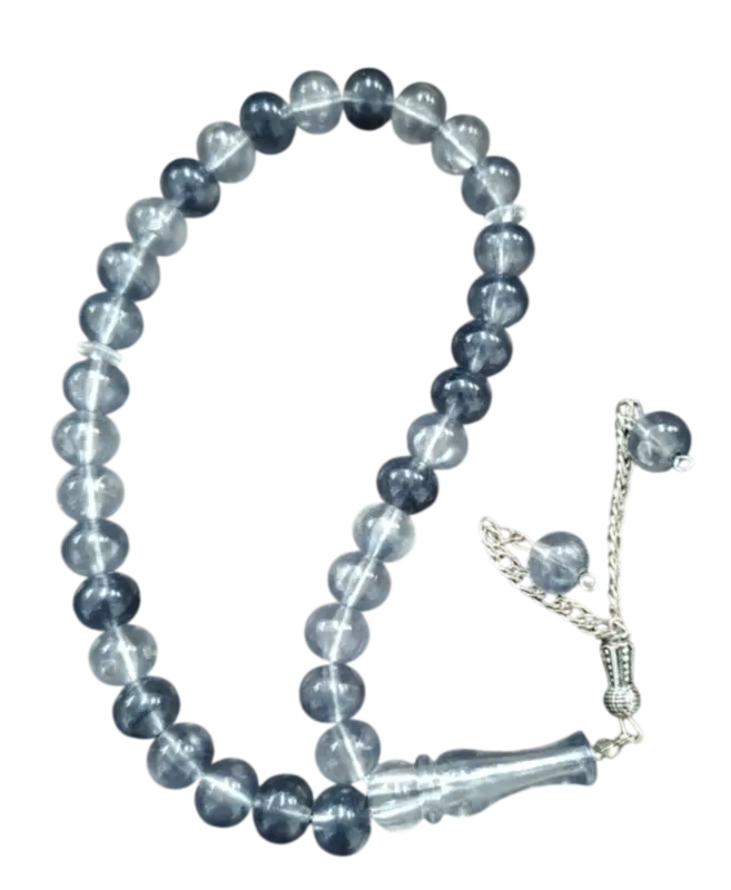 Sølv/Grå Plast Tasbeeh (33 perler)