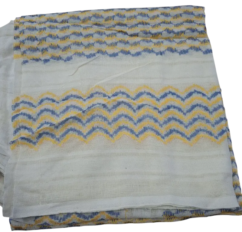 Hvid og Gul/Blå Keffiyeh