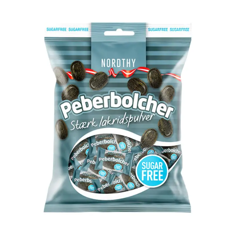 Nordthy Sukkerfri Peberbolcher, 125g