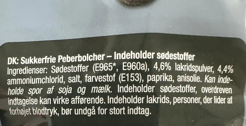 Nordthy Sukkerfri Peberbolcher, 125g
