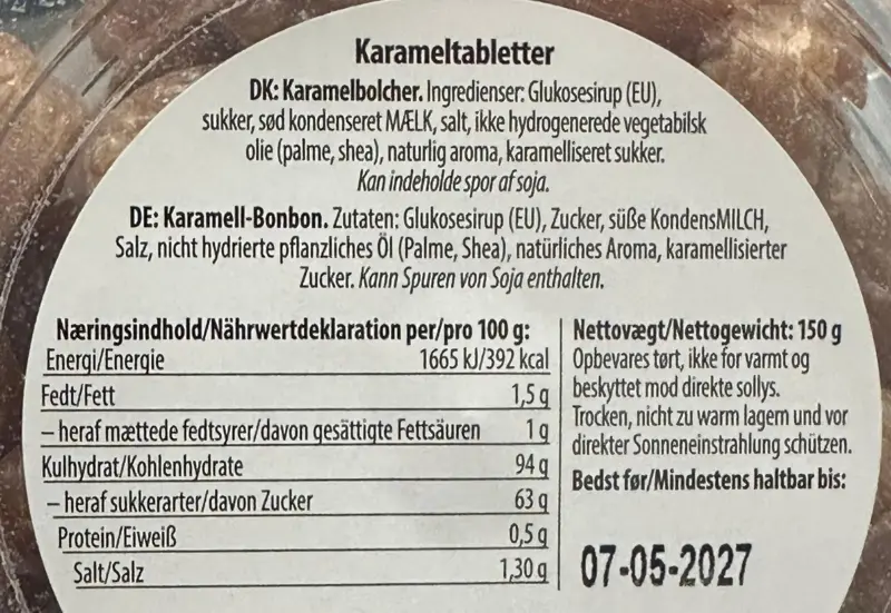 Nordthy Karamel Tabletter, 150g