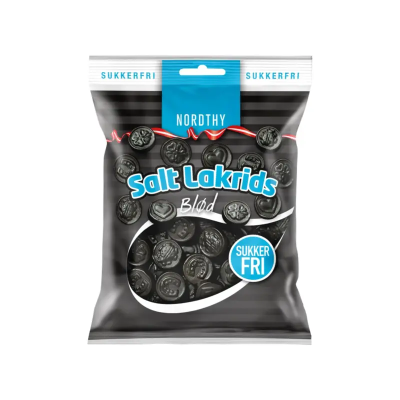 Nordthy Sukkerfri Salt Lakrids, blød, 75g