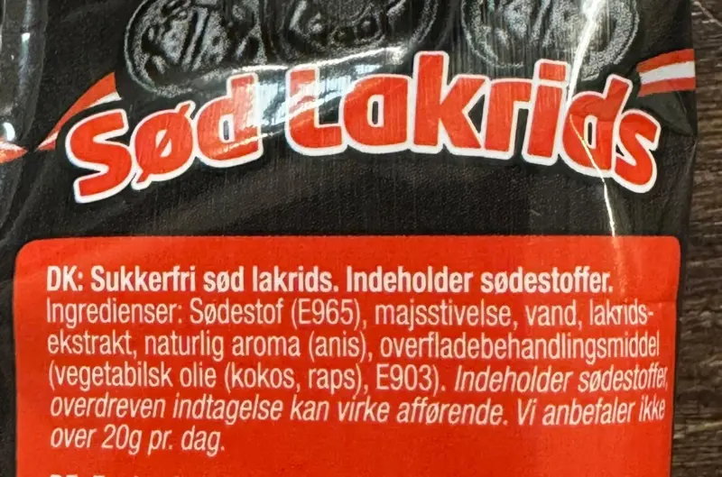 Nordthy Sukkerfri Sød Lakrids, blød, 75g