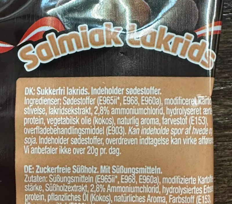 Nordthy Sukkerfri salmiak Lakrids, 65g