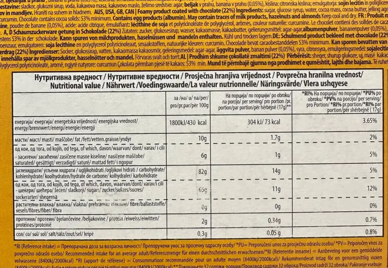 Krem Banana, 32 st, 544 g