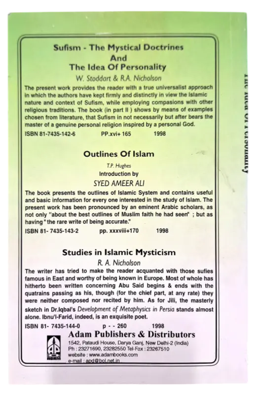 The Masterpiece of Sufism: The Mystical Doctrines and The Idea of Personality