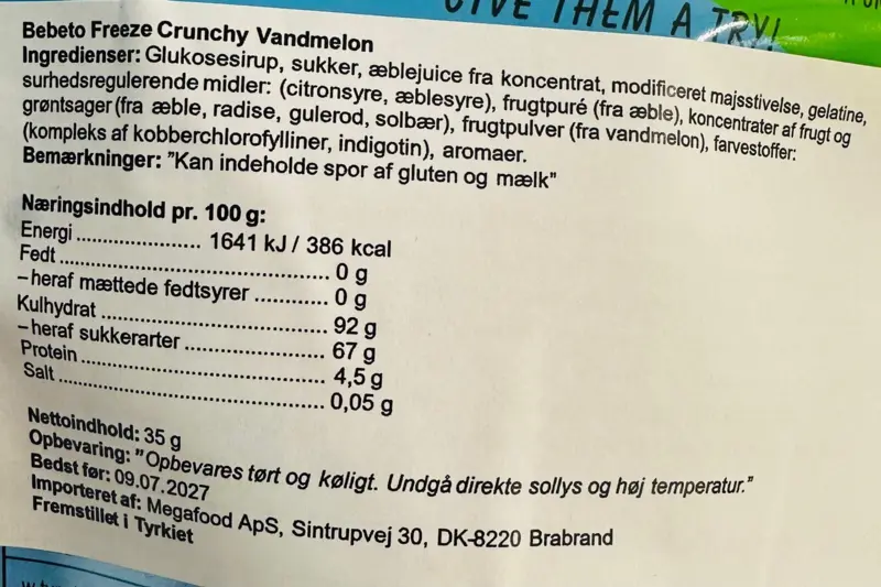 Bebeto Freeze Crunchy, Watermelon, 35g