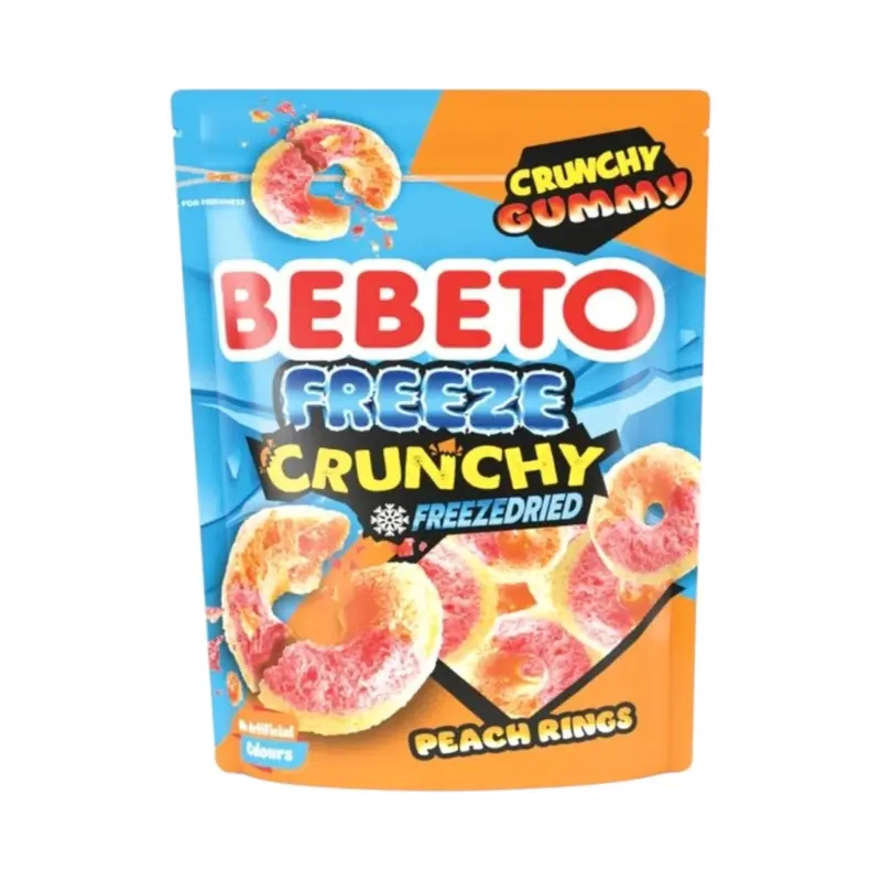 Bebeto Freeze Crunchy, Peach Rings, 35g