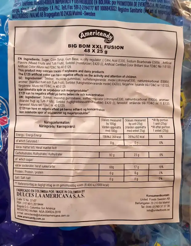 XXL Bigbom Fusion, 1200 gr