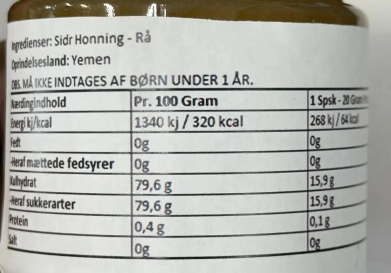 Royal sidr honning, Yemen Hadramaut, 250g