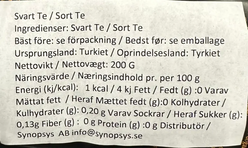 Altinbas svart te, turkiskt, 200 g