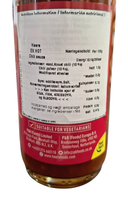 Extra Hot Chilli Sauce - HEERA 250 ml