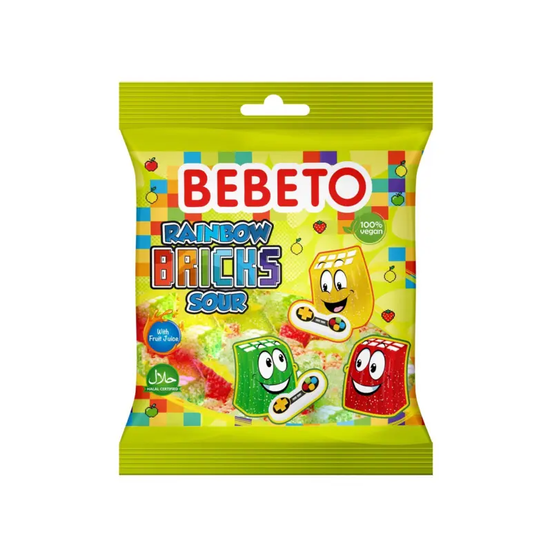 Bebeto Rainbow Bricks Sauer, 80 g