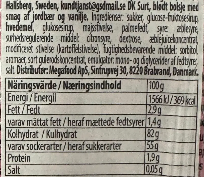 Bebeto wacky sticks, bubblig jordgubb-vanilj, 75 g