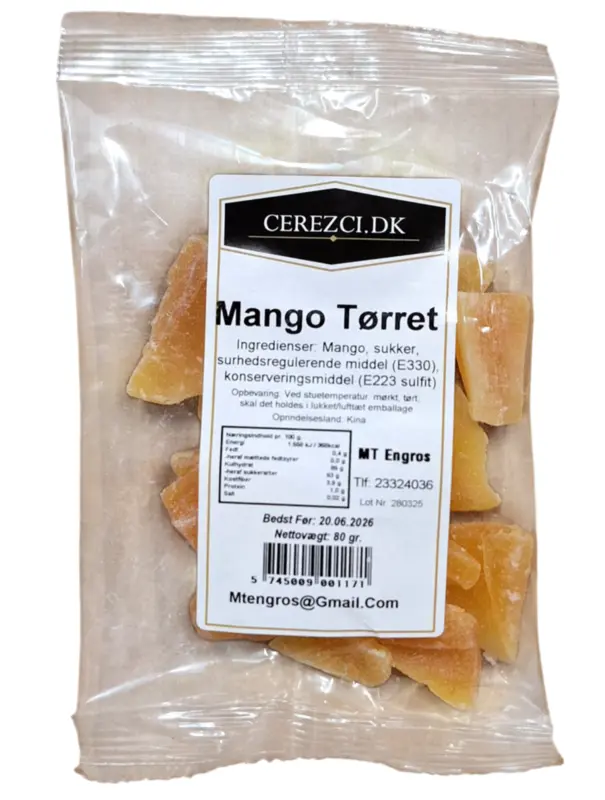 Torkad mango, 80 g