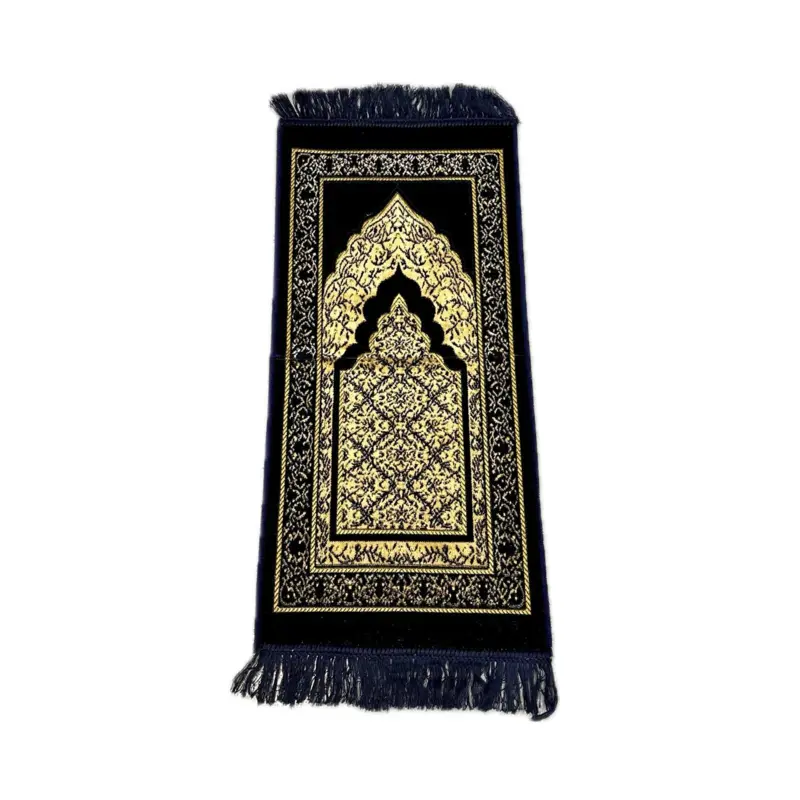 Mihrab gylden børnebedetæppe i velour