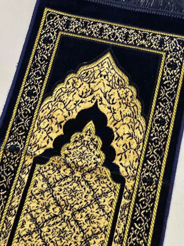 Mihrab gylden børnebedetæppe i velour