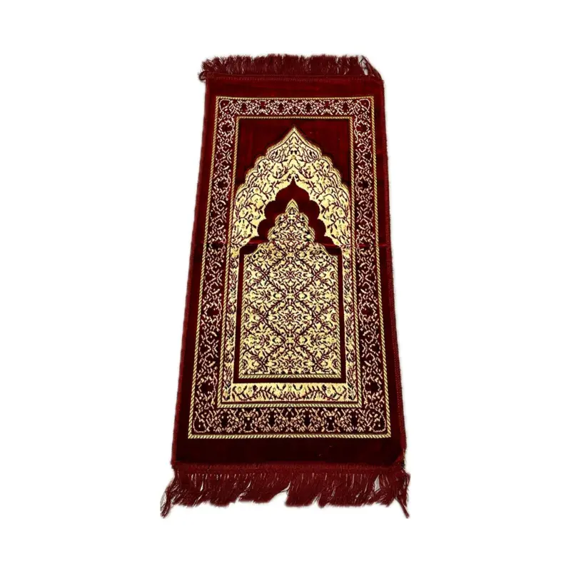 Mihrab gylden børnebedetæppe i velour