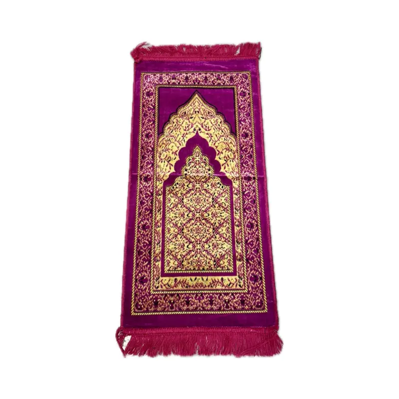 Mihrab gylden børnebedetæppe i velour