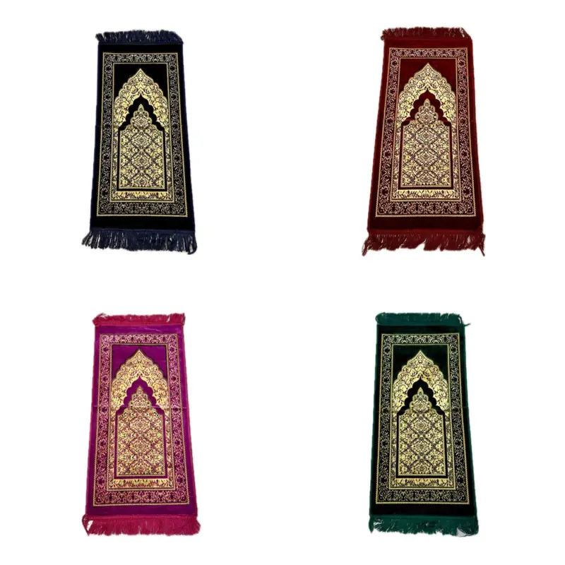 Mihrab gylden børnebedetæppe i velour