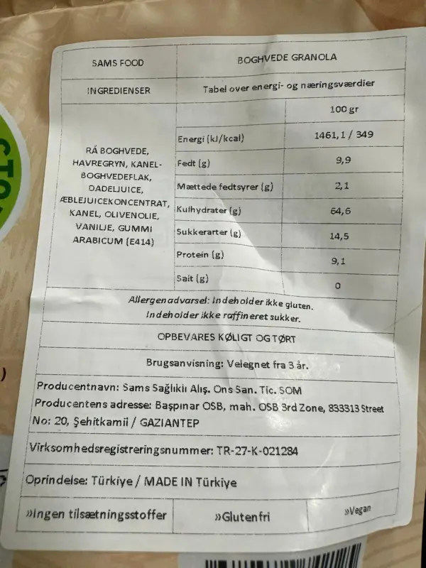 Boghvede granola, Gluten Free Factory, 200g