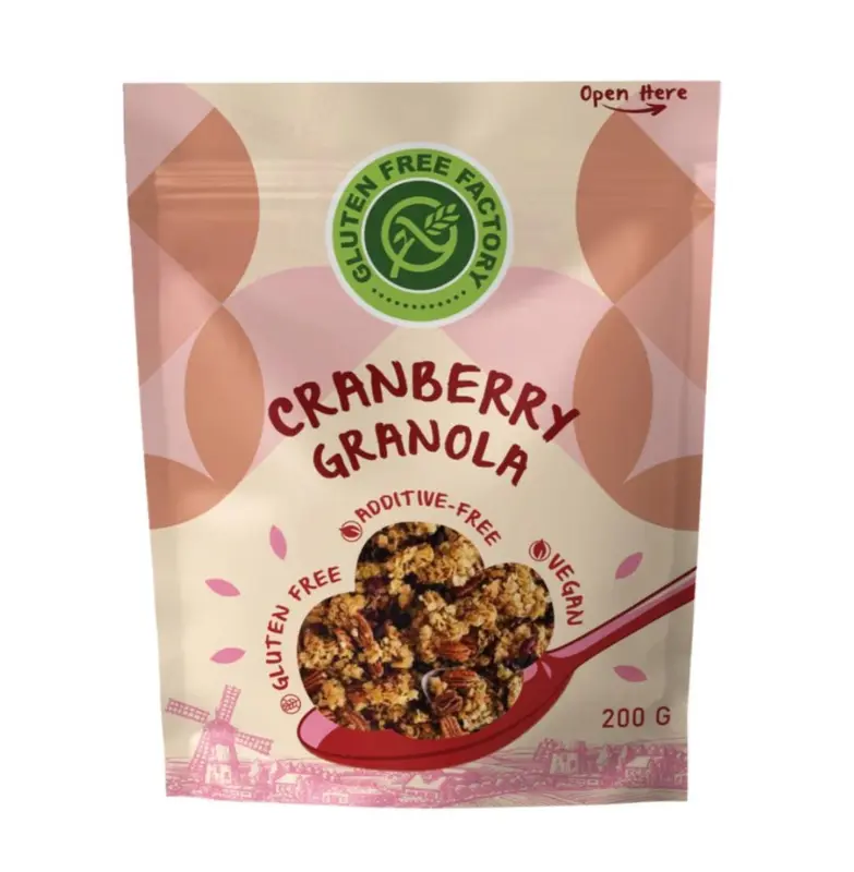 Tranebær granola, Gluten Free Factory, 200g