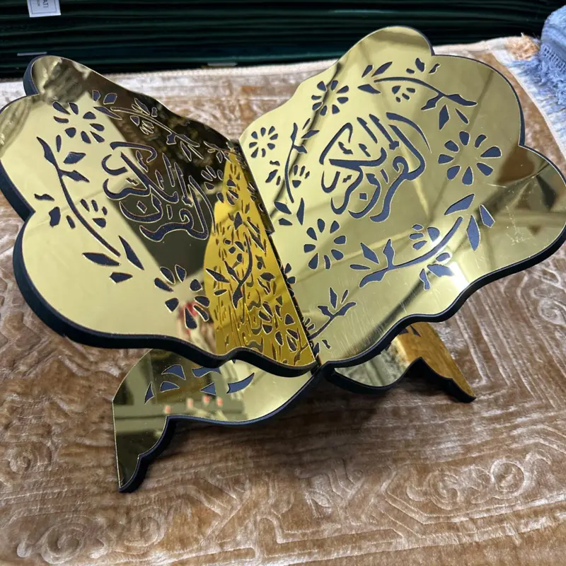 Koranholder i sort træ, guld